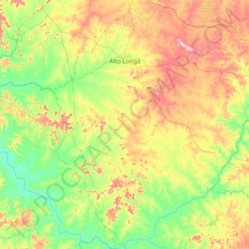 Alto Longá topographic map, elevation, terrain