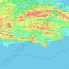 Sussex topographic map, elevation, terrain