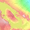 Lake Toba topographic map, elevation, terrain