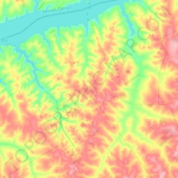 Santa Albertina topographic map, elevation, terrain