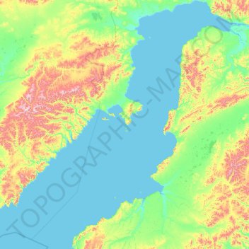 Пенжинская губа topographic map, elevation, terrain