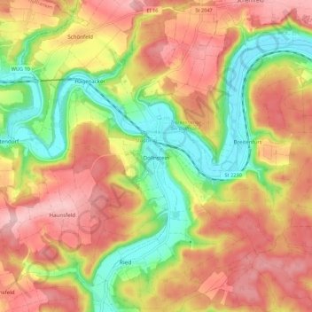 Dollnstein topographic map, elevation, terrain