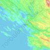 Grad Šibenik topographic map, elevation, terrain