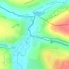 Pylna topographic map, elevation, terrain