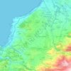 Koura District topographic map, elevation, terrain
