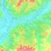Октябрьский район topographic map, elevation, terrain