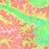 Зміївська міська громада topographic map, elevation, terrain