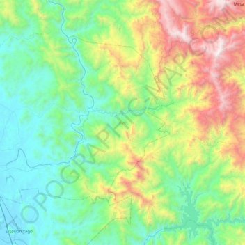 Ruiz topographic map, elevation, terrain