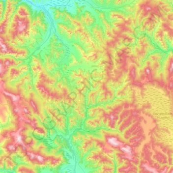 Кырлыкское сельское поселение topographic map, elevation, terrain