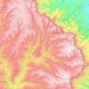 Mokhotlong District topographic map, elevation, terrain