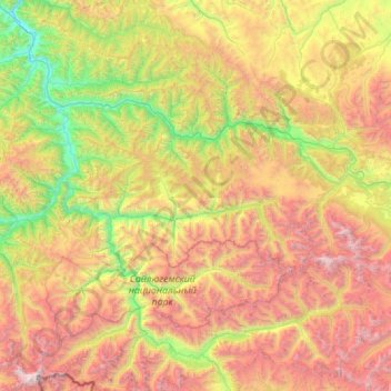 Курайское сельское поселение topographic map, elevation, terrain
