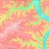 Allamakee County topographic map, elevation, terrain