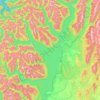 Lake Te Anau topographic map, elevation, terrain