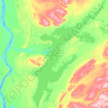 Ust-Chantaika Stausee topographic map, elevation, terrain