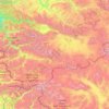 Кош-Агачский район topographic map, elevation, terrain