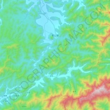 葛公镇 topographic map, elevation, terrain