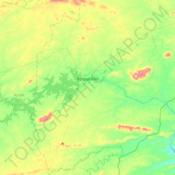 Boqueirão topographic map, elevation, terrain