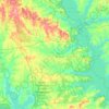 Sabine County topographic map, elevation, terrain