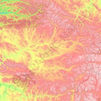 Тоджинский кожуун topographic map, elevation, terrain