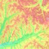 Kuyedinsky District topographic map, elevation, terrain