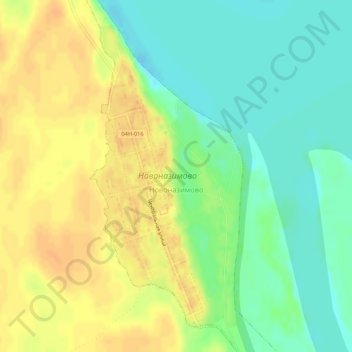 Новоназимово topographic map, elevation, terrain
