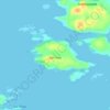 Isla Cortez topographic map, elevation, terrain
