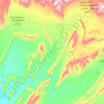 Timoulay topographic map, elevation, terrain
