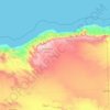 Sanaag topographic map, elevation, terrain