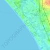 Jomtien Beach topographic map, elevation, terrain