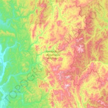 Заповедник «Кузнецкий Алатау» topographic map, elevation, terrain