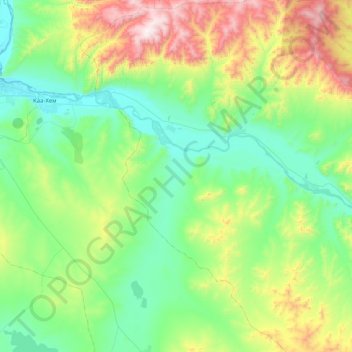 сумон Суг-Бажы topographic map, elevation, terrain