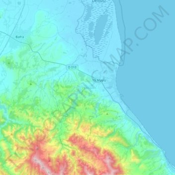 19 Mayıs topographic map, elevation, terrain