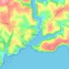 Fowey topographic map, elevation, terrain