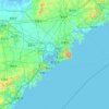 青岛市 topographic map, elevation, terrain