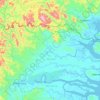 Sungai Sembakung topographic map, elevation, terrain