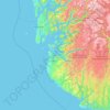Rogaland topographic map, elevation, terrain