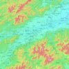 Qujiang District topographic map, elevation, terrain