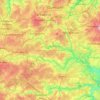 Новомосковский административный округ topographic map, elevation, terrain
