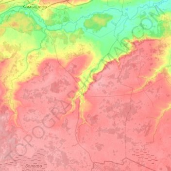 Зареченское сельское поселение topographic map, elevation, terrain
