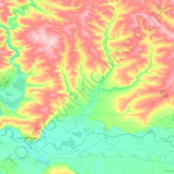 Константиновский район topographic map, elevation, terrain