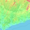 Central Region topographic map, elevation, terrain