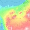 North Sinai topographic map, elevation, terrain