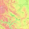 Ngawa County topographic map, elevation, terrain