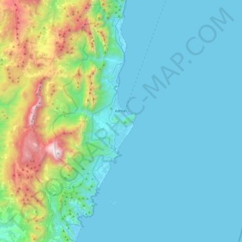 Kemer topographic map, elevation, terrain