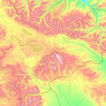Монгун-Тайгинский кожуун topographic map, elevation, terrain
