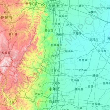 Xingtai topographic map, elevation, terrain