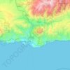 Comarca de la Costa Granadina topographic map, elevation, terrain