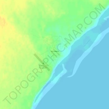 Тахтоямск topographic map, elevation, terrain