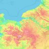 Normandië topographic map, elevation, terrain