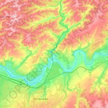 Новолуговской сельсовет topographic map, elevation, terrain